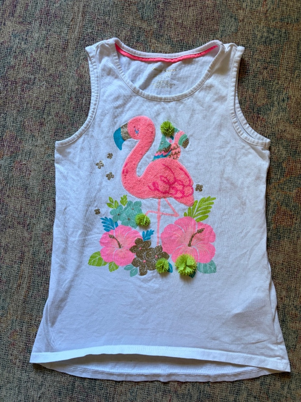 Tommy Bahama Girls Embellished Tank Top size 10/12